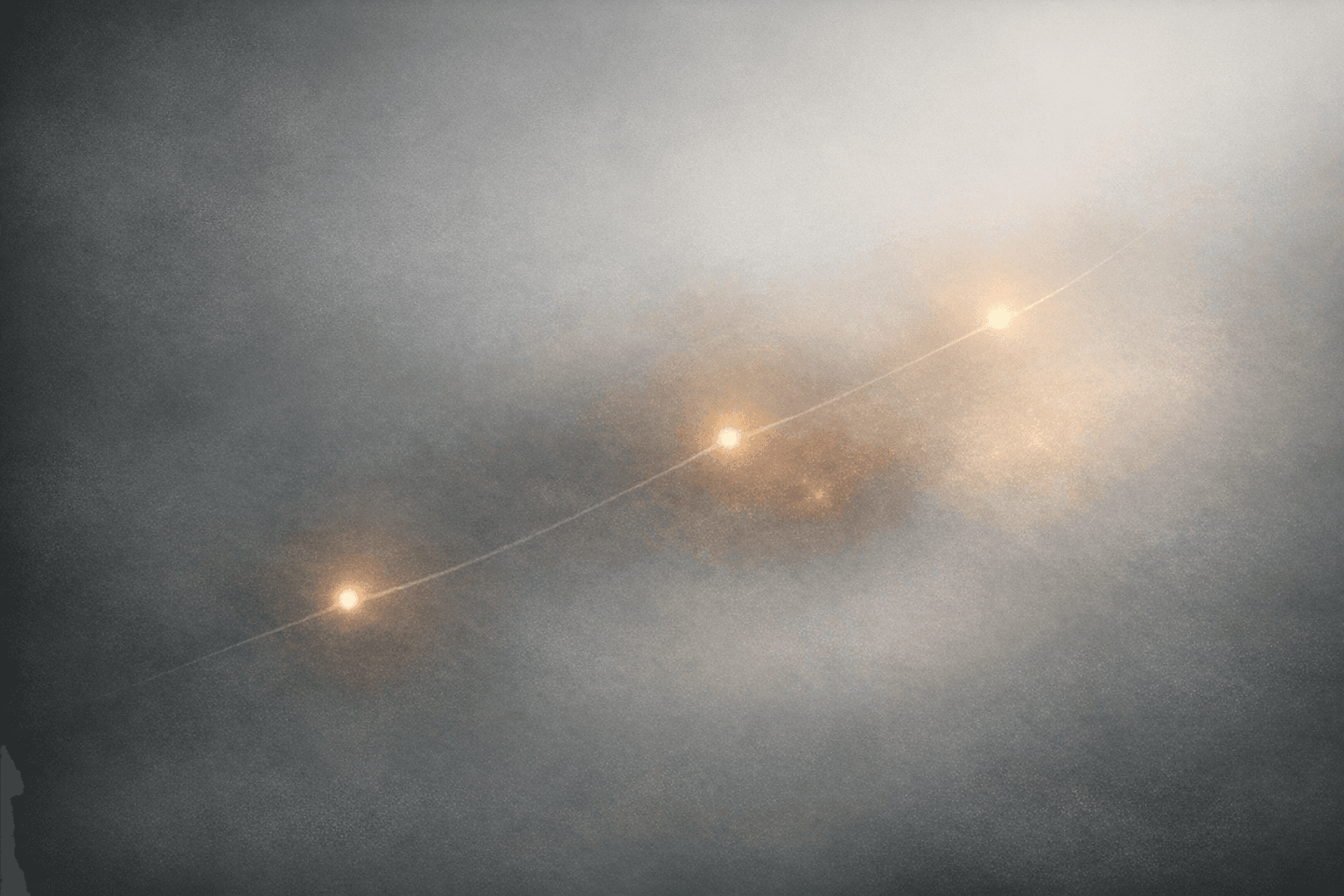 A subtle handoff path through sparse referral nodes.